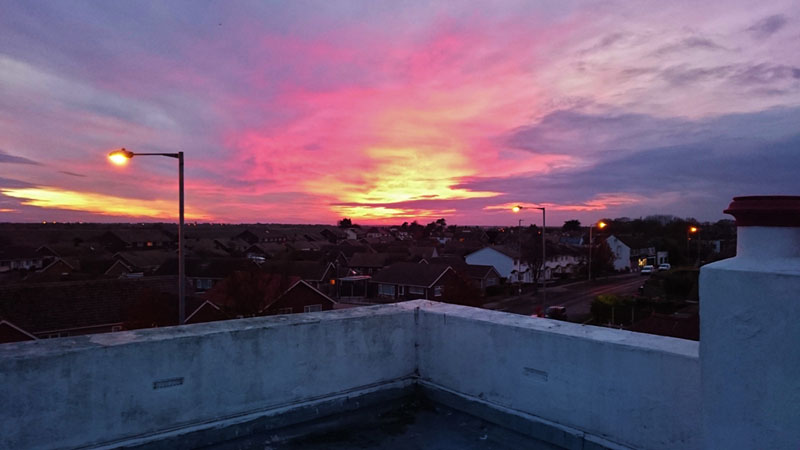 Sunset from the roof (pre-renovations!) - Gallery Image